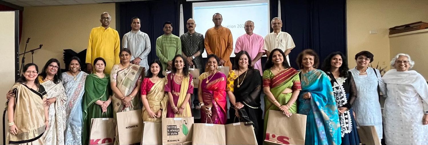 Parents of the Bala Vihar parent classes at the 2026 graduation.